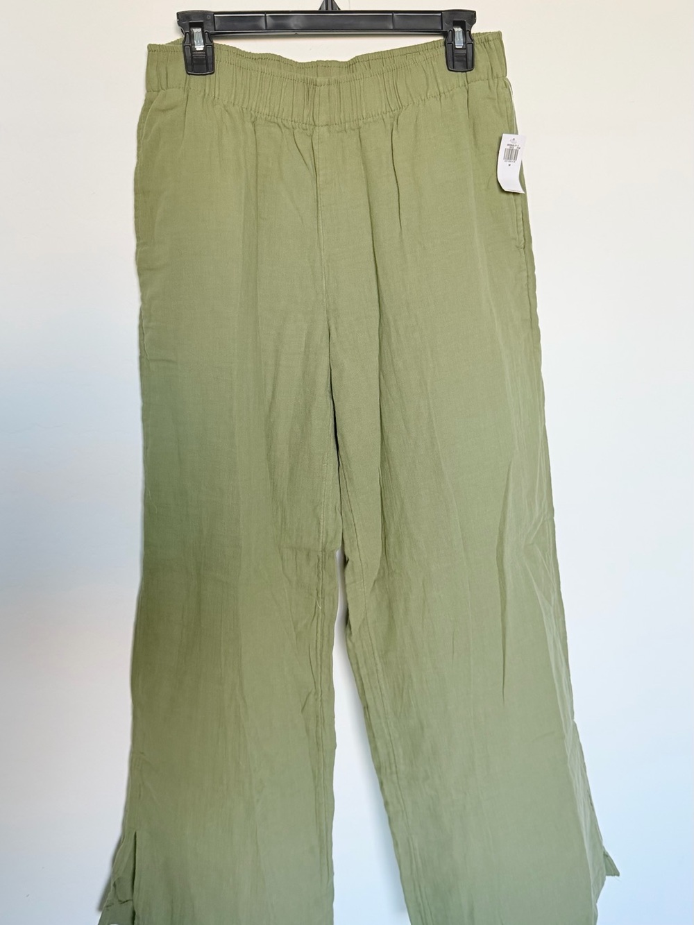 Old Navy Women's Olive Green Pull-On Linen Like Pants NWT